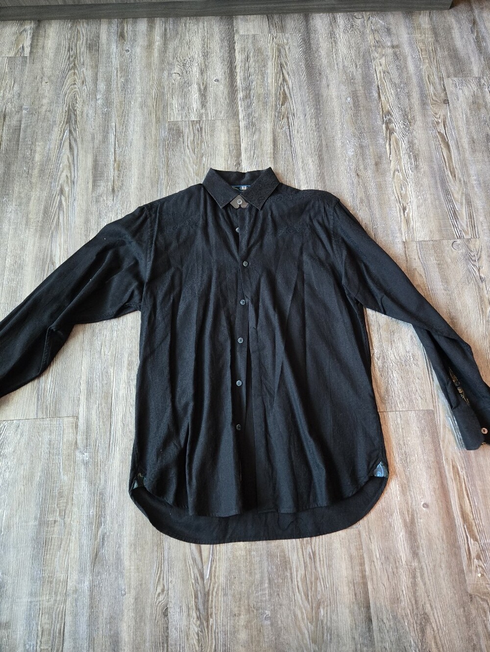 Visconti Men's Black Button-Up Dress Shirt